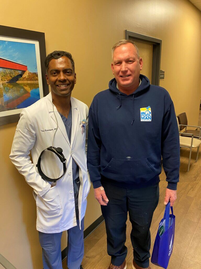 Mike "The Pool Man" Kane and Dr. Vasu Kakarlapudi